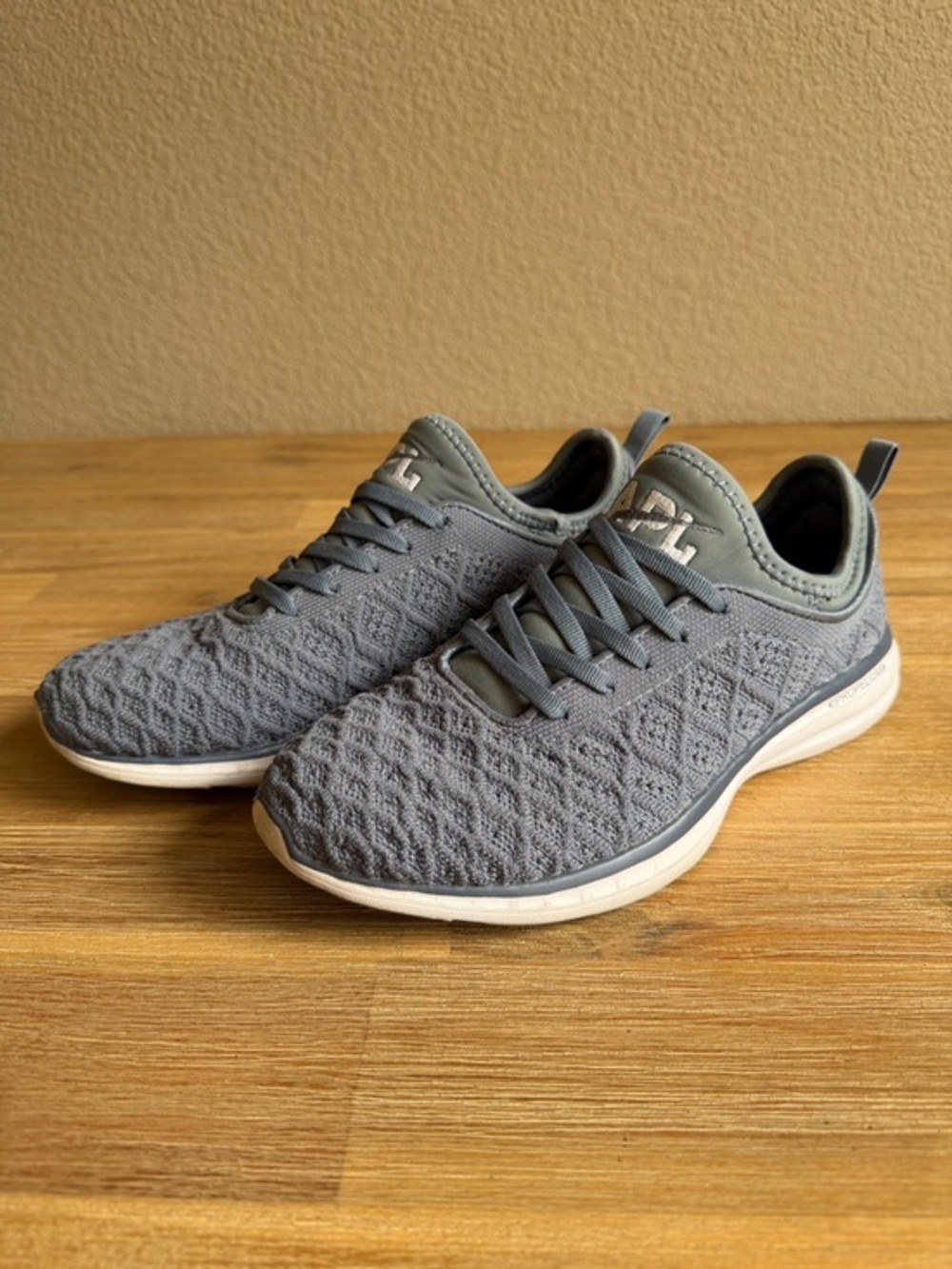 APL Women's Gray Knit Slip-On Athletic Sneakers - Picture 1 of 11
